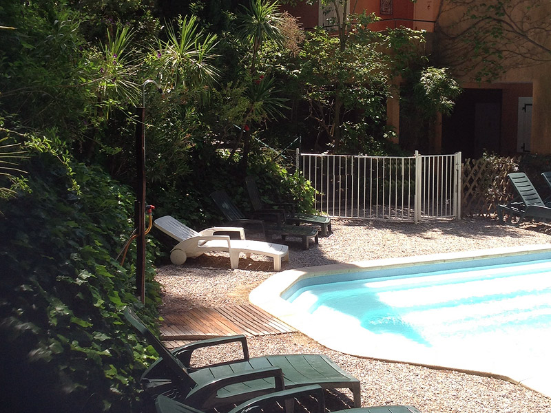 The pool is secure, heated and private