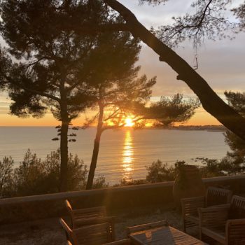 Couché de soleil sur l'ile de Bendor.